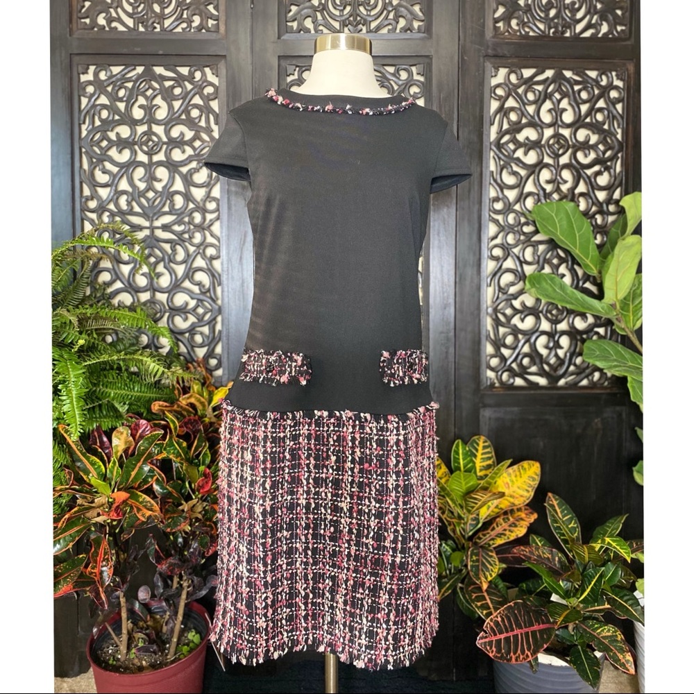 Karl Lagerfeld Tweed Sweater Dress